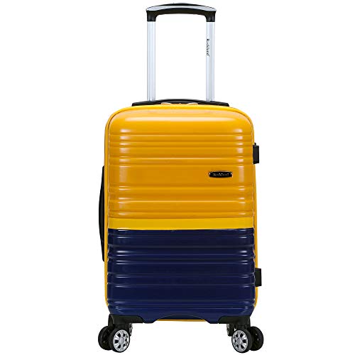 Rockland Melbourne Hardside Expandable Spinner Wheel Luggage, Two Tone Navy, Carry-On 20-Inch