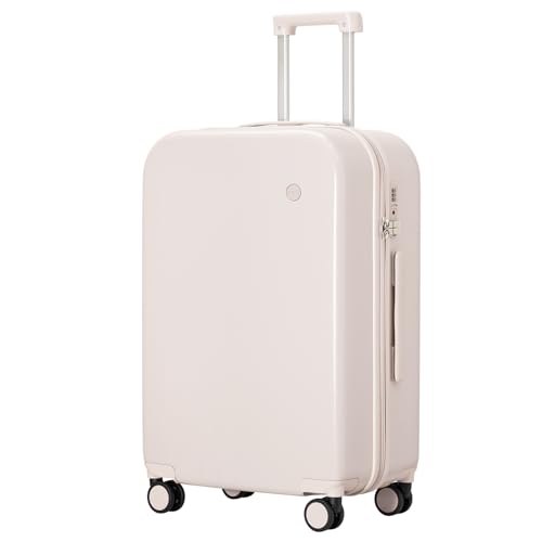 mixi Upgrade Carry on Luggage 14 Inch Underseat Personal Item Suitcases with Spinner Wheels, Hardside Rolling Suitcase PC with TSA Lock Lightweight Travel Case, Fine Grid Black