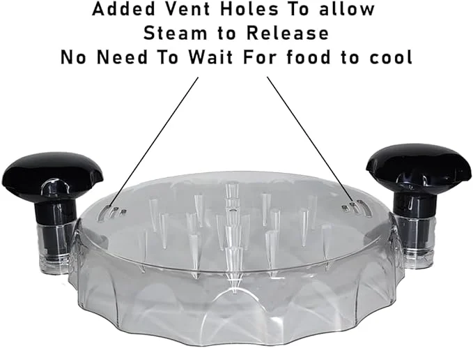 3 layer Chicken Shredder, Professional chicken breast shredder tool, Meat and vegitable food shredder, transparent top, twist to shred chicken, removable tray, salad mixer