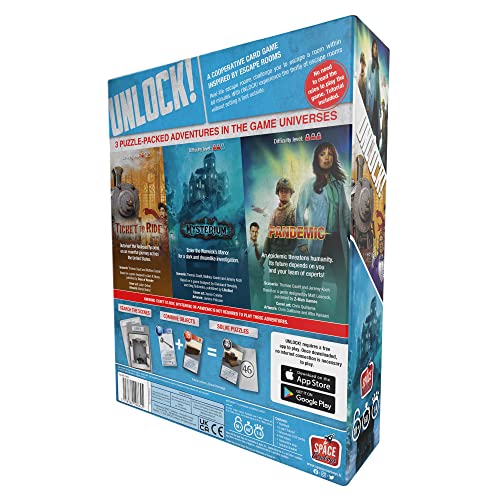 UNLOCK! Game Adventures Card Game - Escape Room-Inspired Cooperative Adventure, Fun Family Game for Kids and Adults, Ages 10+, 1-6 Players, 1 Hour Playtime, Made by Space Cowboys