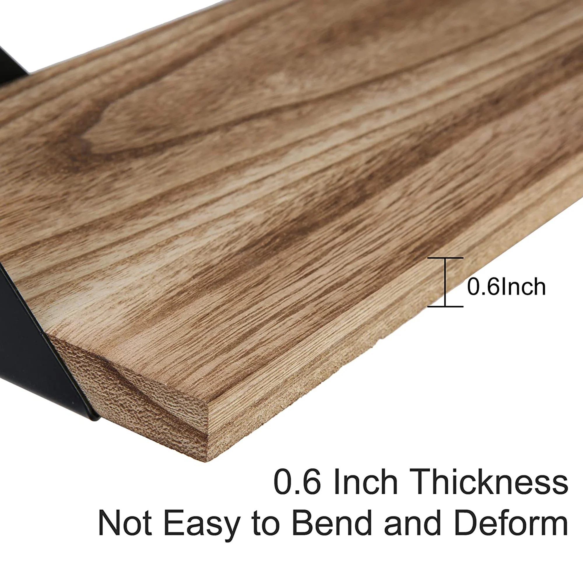 KARMAS PRODUCT Wall Mounted Floating Shelf Set of 3 Solid Wood 3-Tire Wall Storage Shelf DIY Design Home Decoration for Bathroom Living Room Office Kitchen