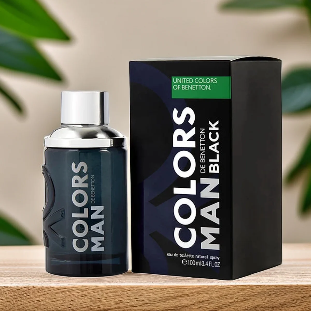 COLORS DE BENETTON BLACK 3.4 oz EDT Spray for Men - Captivating Blend of Pepper, Citruses, and Musk