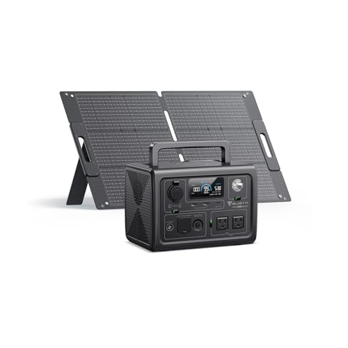 BLUETTI Solar Generator EB3A, 268Wh LiFePO4 Battery Backup w/ 2 600W (1200W Surge) AC Outlets, Recharge from 0-80% in 30 Min., LFP Backup for Outdoor Camping, Trip, Power Outage