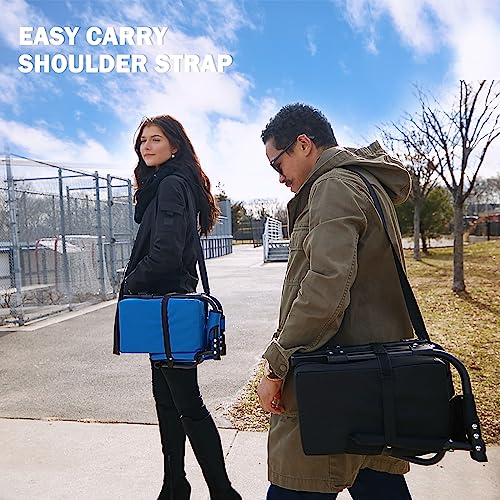 Stadium Seats for Bleachers with Back Support Wide, Portable Bleacher Chairs with Highest Back and Thick Cushion, Folding Padded Stadium Chair for Adults at Sports Events and Concerts (Dark Purple)