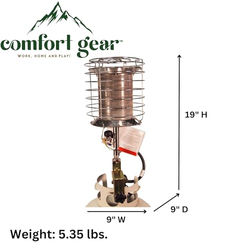Dura Heat TT-360 Propane(LP) 360 Degree Tank Top Heater, Length: 8.9in, Width: 8.9in, Height: 20.24in,Silver