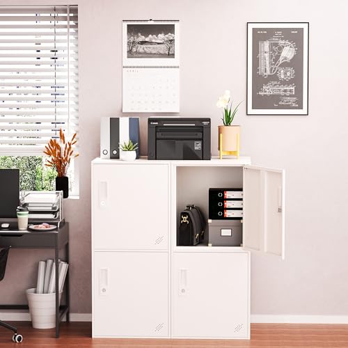 9 Doors Metal Lockers for Employees, Steel Storage Locker with Lock and Card Slot,Lockable Office Metal Storage for School Office Gym Bedroom,Garage (Black)