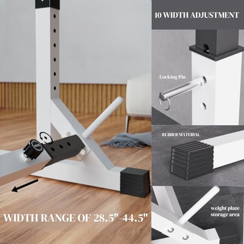 Barbell Rack Stand - Multifunctional Adjustable Squat Rack, Heavy-Duty Dumbbell Rack，Strength Training Dip Station, Home Gym Equipment Max Load 550lbs