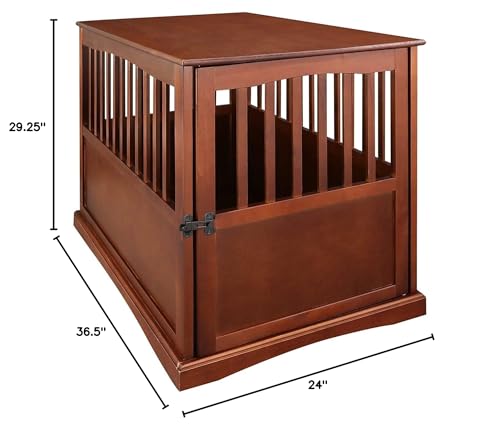 Casual Home Wooden Medium Pet Crate, End Table, Espresso