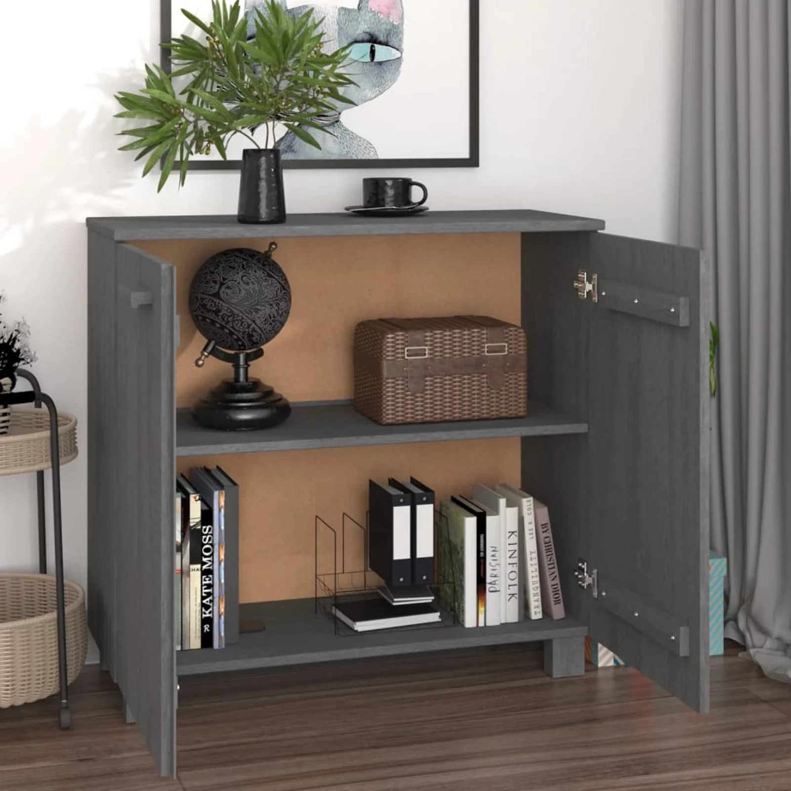 Festnight Sideboard Dark Gray 33.5