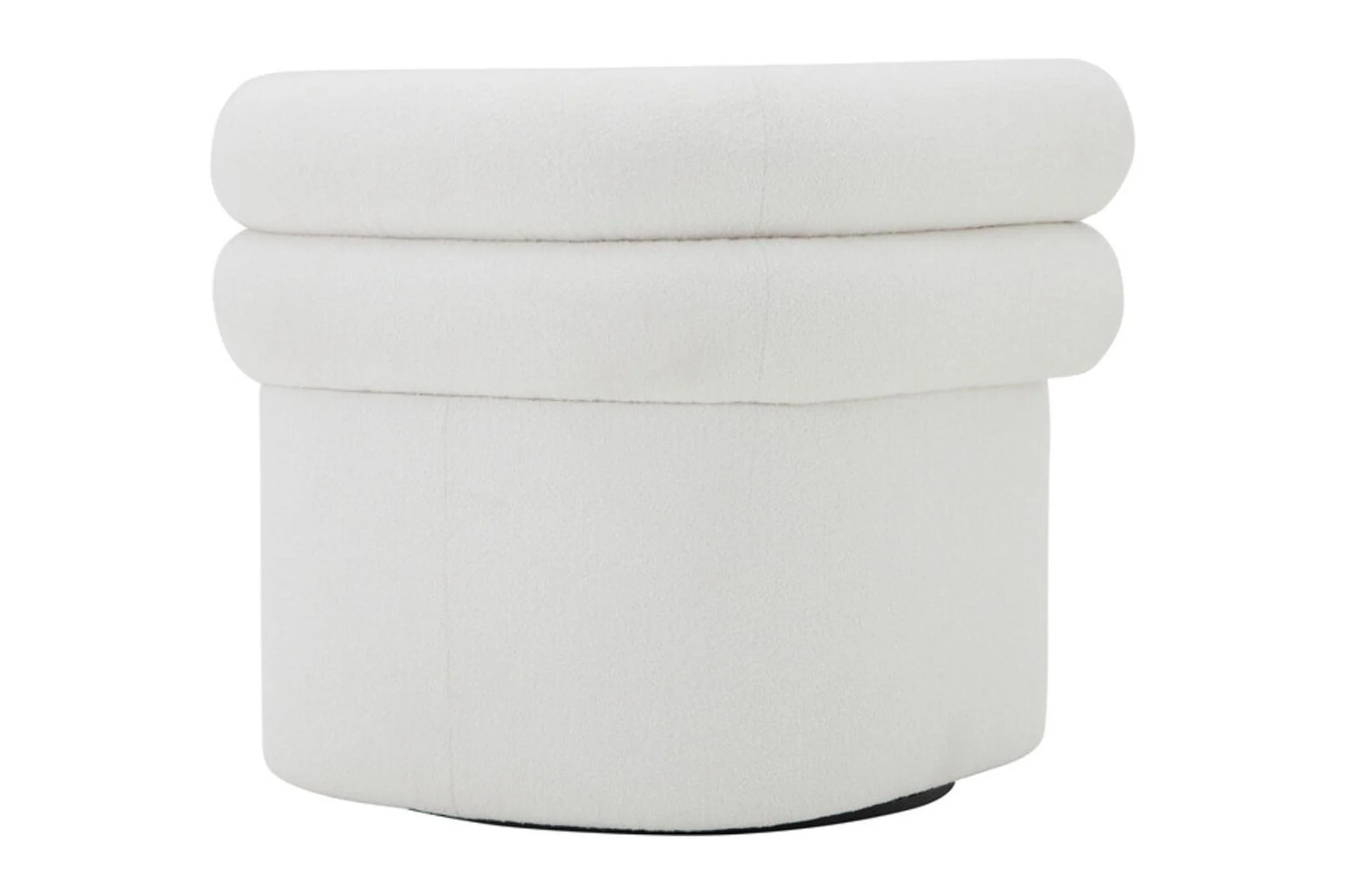 Julius Swivel Chair in Black Boucle