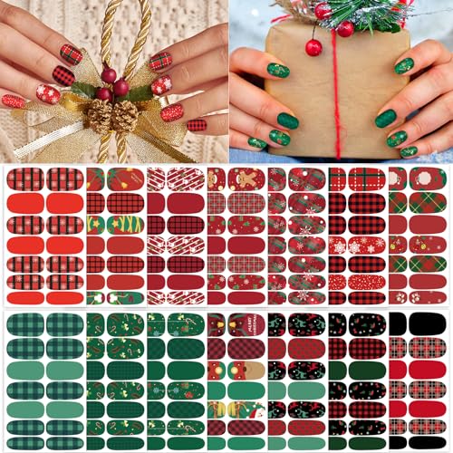 TailaiMei 30 Sheet All Holidays Nail Art Stickers, Christmas Mixed Seasons Variety Pack for Valentine's Day Halloween Fall Nail Decals, Self-Adhesive Year-Round Thanksgiving Nail Decorations