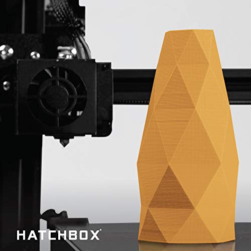 HATCHBOX 1.75mm Black PLA 3D Printer Filament, 1 KG Spool, Dimensional Accuracy +/- 0.03 mm, 3D Printing Filament