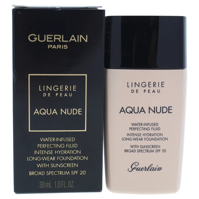 Guerlain Lingerie de Peau Aqua Nude Foundation SPF 20 - 00N Porcelain by Guerlain for Women - 1 oz Foundation