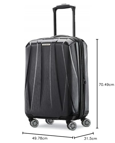 Samsonite Centric 2 Hardside Expandable Luggage with Spinner Wheels, Black, Carry-On 20-Inch