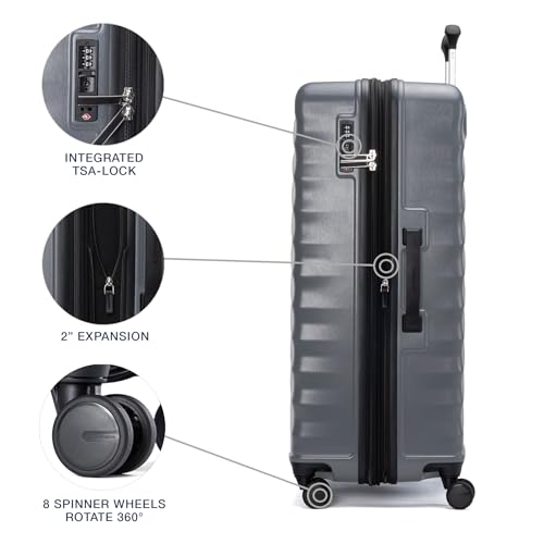 Travelpro Maxlite Air V2 Hardside Expandable Carry on Luggage, 8 Spinner Wheels, Lightweight Hard Shell Suitcase, TSA lock, Black, Carry On 21-Inch