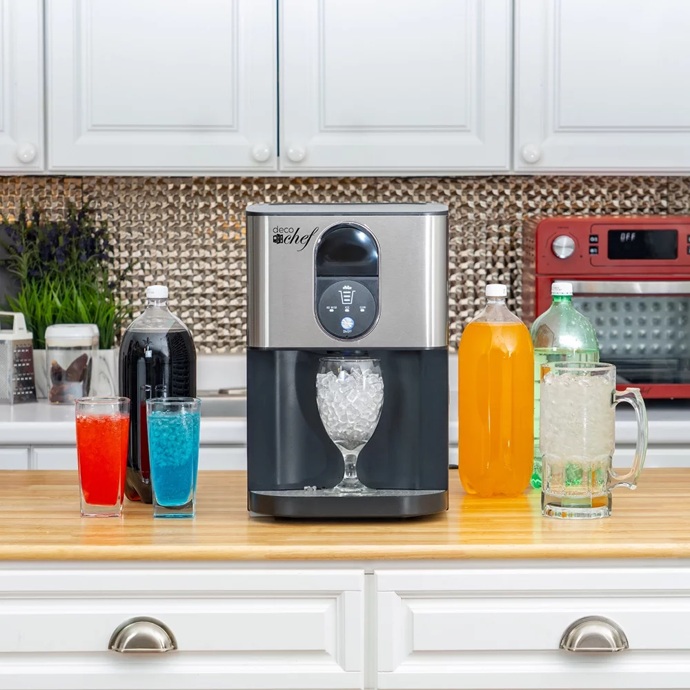 Open Box Deco Chef Self Dispensing Nugget Ice Maker Countertop, 46LB Per Day Automatic Chewable Ice, 1.8LB Per Hour