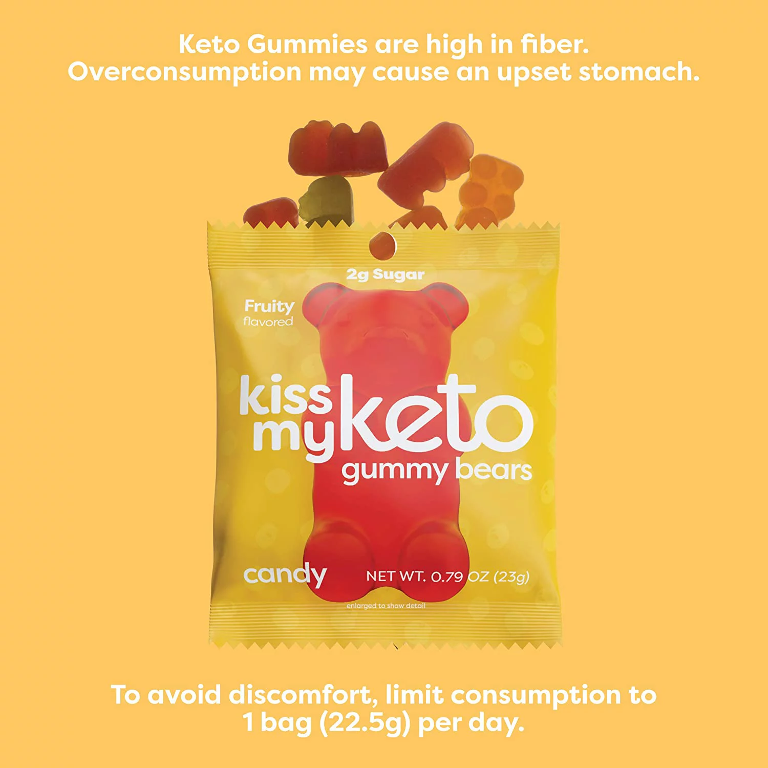 Kiss My Keto Gummies Candy – Low Carb Candy Gummy Bears, Keto Snack Pack – Healthy Candy Gummys – Vegan Candy, Keto Gummy Candy – Keto Candy Gummies (48-pack)