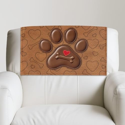 Raven Pumpkin Halloween Headrest Covers for Recliners Set of 3 Brown Washable Couch Headrest Covers Non Slip Recliner Head Rest Protector Faux Leather Head Rest Cover with Velcro Hook Loop