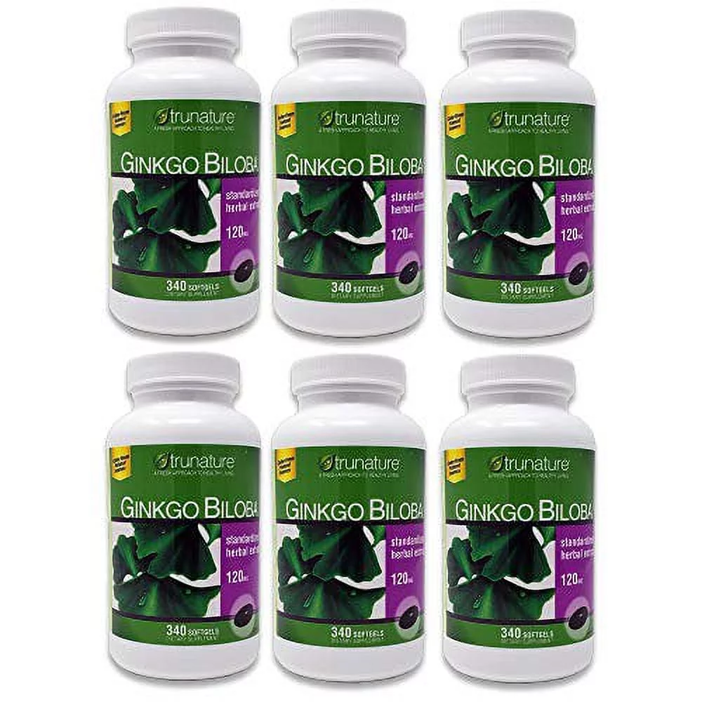 6 PACK | trunature Ginkgo Biloba, 340 Softgels