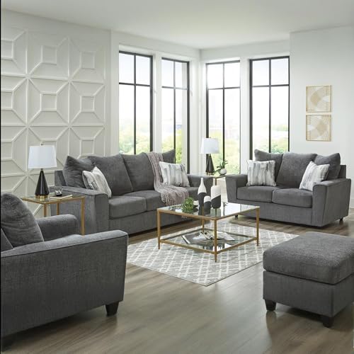 Signature Design by Ashley Stairatt Casual Loveseat with Flared Arms, Gray