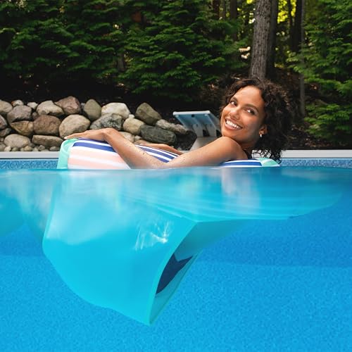 Big Joe Noodle Sling, No Inflation Needed, Pool Float with Armrests, Quick Draining Fabric, Cup Holder