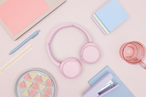 Sony WH-CH520 Wireless Headphones Bluetooth On-Ear Headset with Microphone, Pink