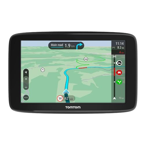 TomTom Car Sat Nav GO Classic, 6 Inch, with Traffic Congestion and Speed Cam Alert Trial Thanks to TomTom Traffic, EU Maps, Updates via WiFi, Integrated Reversible Mount