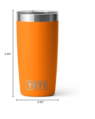YETI Rambler 10 oz Tumbler, Stainless Steel, Vacuum Insulated with MagSlider Lid, Firefly Yellow