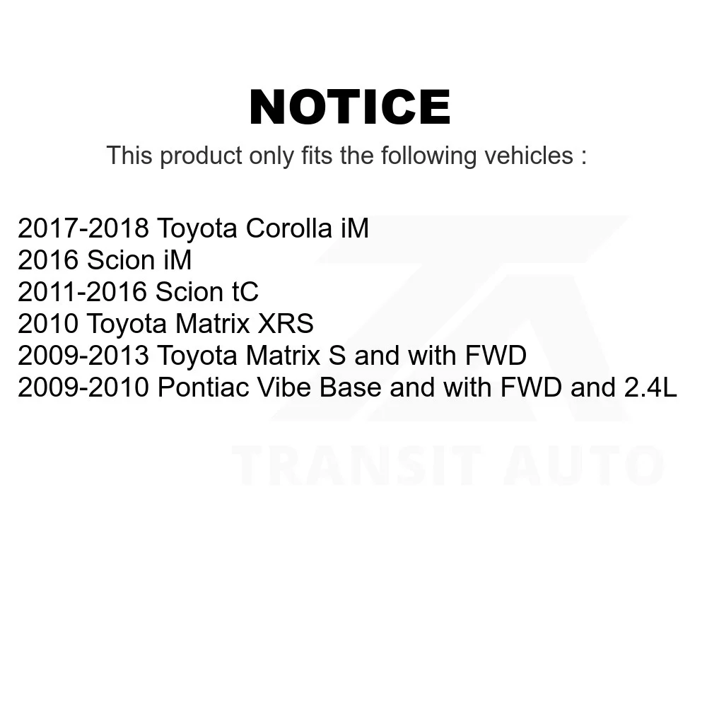 Front Rear Ceramic Brake Pads Kit For Scion Toyota tC Matrix Pontiac Vibe Corolla iM KTC-100109