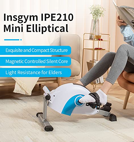 Sitting Mini Exercise Bike - Recumbent Exercise Bikes For Home Steppers Exercise For Seniors While Sitting Under Desk Bike Exercise Equipment Hands Bike Pedal Exerciser IPE210