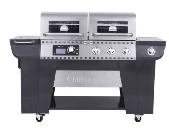 Cuisinart Twin Oaks Dual Function Pellet   Propane Gas Grill   Versatile Outdoor Cooking Station
