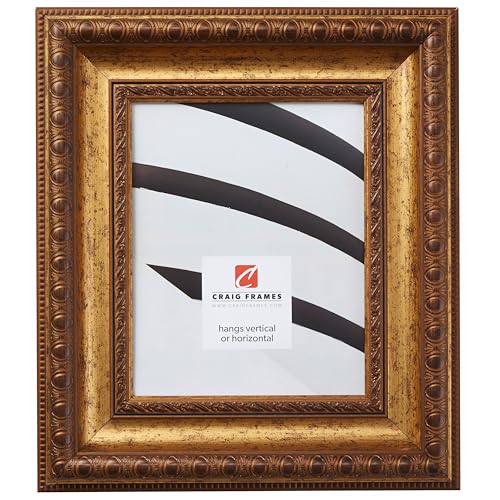Craig Frames Arqadia Gothic, Aged Gold Picture Frame, 11 by 14-Inch