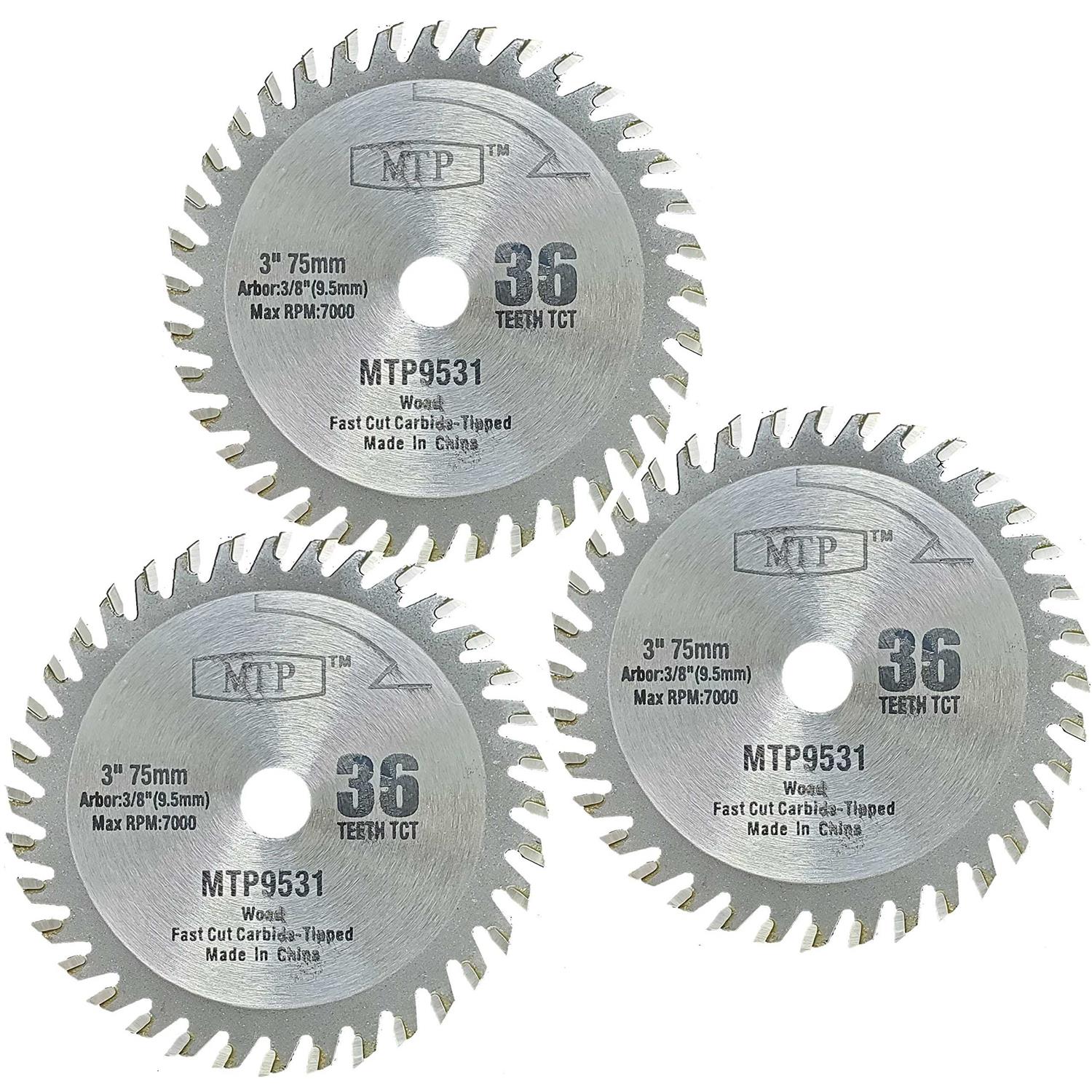 MTP 3 Wood Plastic Tct Cutting Blade for Ryobi Milwaukee Dewalt Cut Off Saw