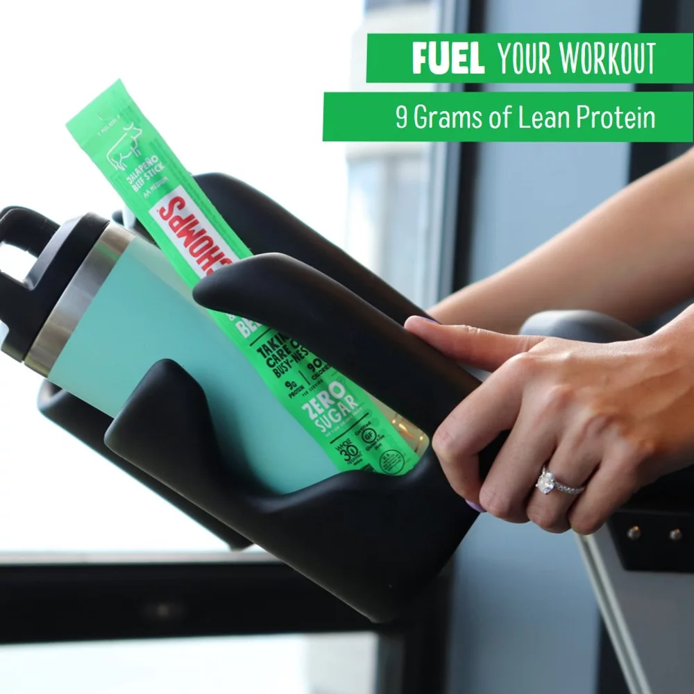 Chomps Beef Jerky Sticks, Jalapeno Beef, High Protein, Gluten Free, Sugar Free, Whole 30 Approved, 10ct 1.15oz