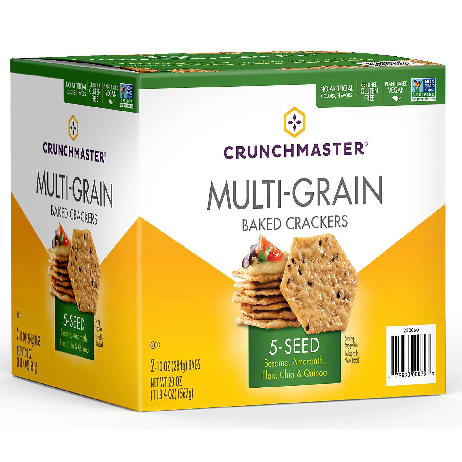 Crunchmaster 5 Seed Multi-Grain Cracker Pack of 4, 5oz ea