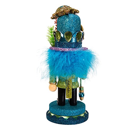 Kurt Adler Hollywood Nutcracker with Sea Turtle Hat, 11-Inch,Blue