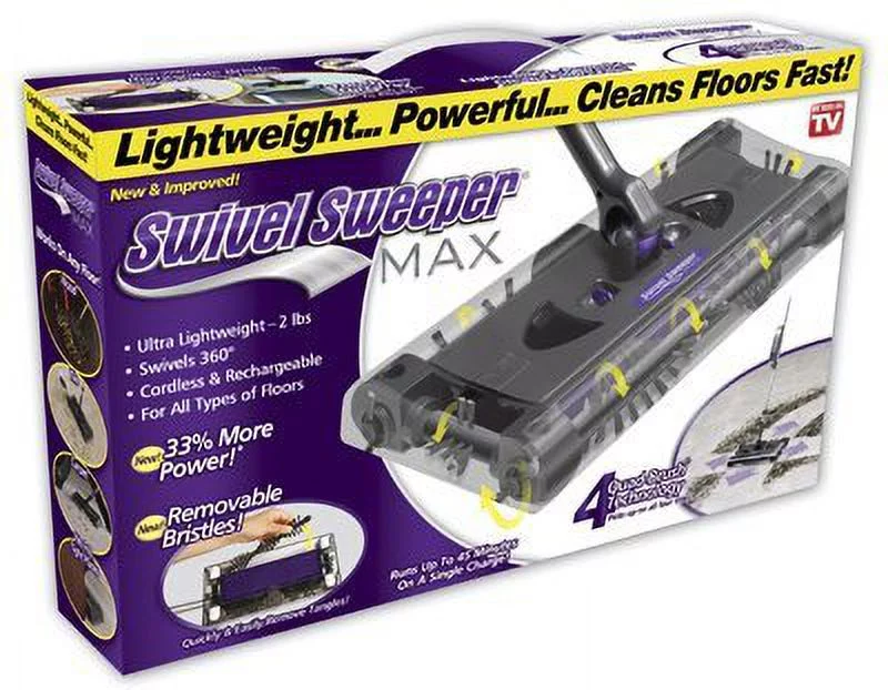 Ontel Products Cordless Swivel Sweeper Max
