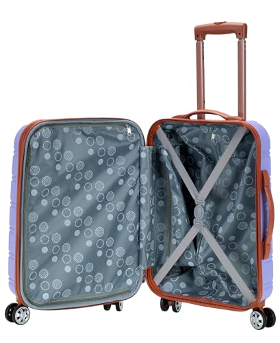 Rockland Melbourne Hardside Expandable Luggage with Spinner Wheels, Lavender, Carry-On 20