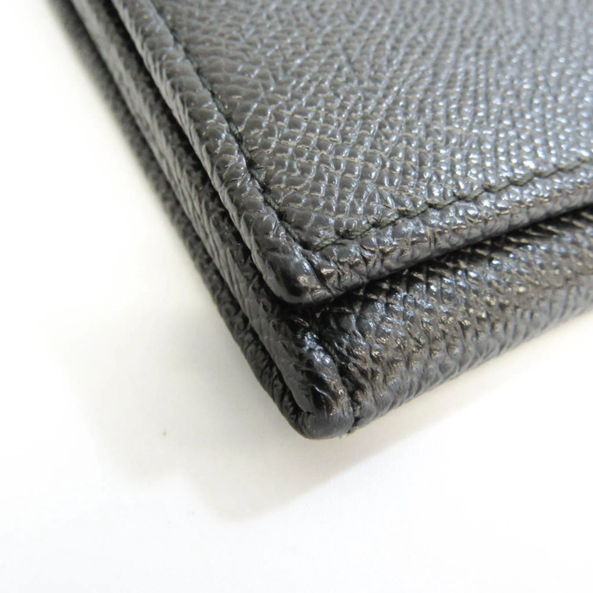 Pre-Owned Bvlgari Bvlgari Bvlgari 30412 Men's Leather Long Wallet (bi-fold) Black (Good)