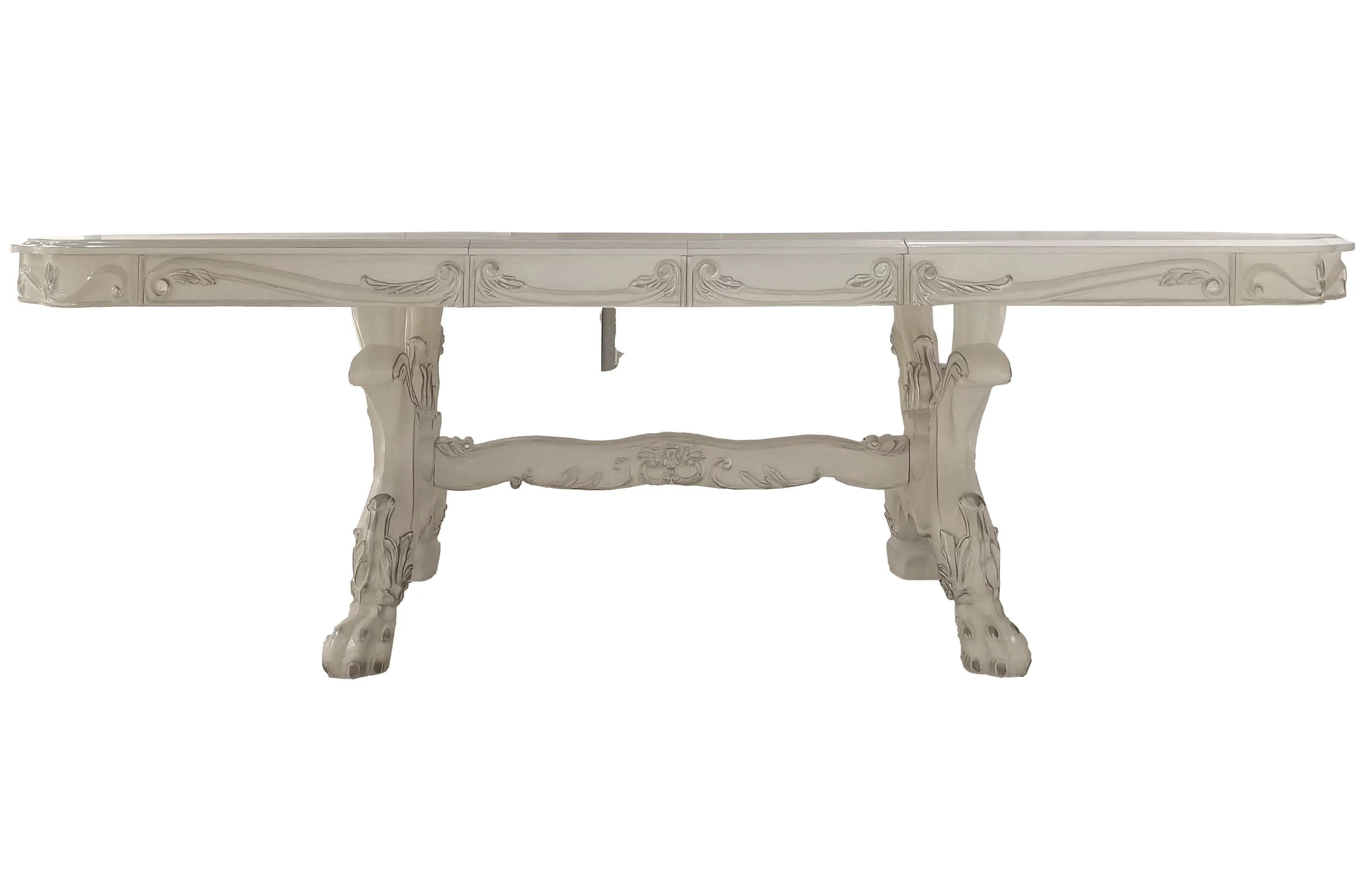 ACME Dresden Rectangular Dining Table with Claw Legs in Bone White