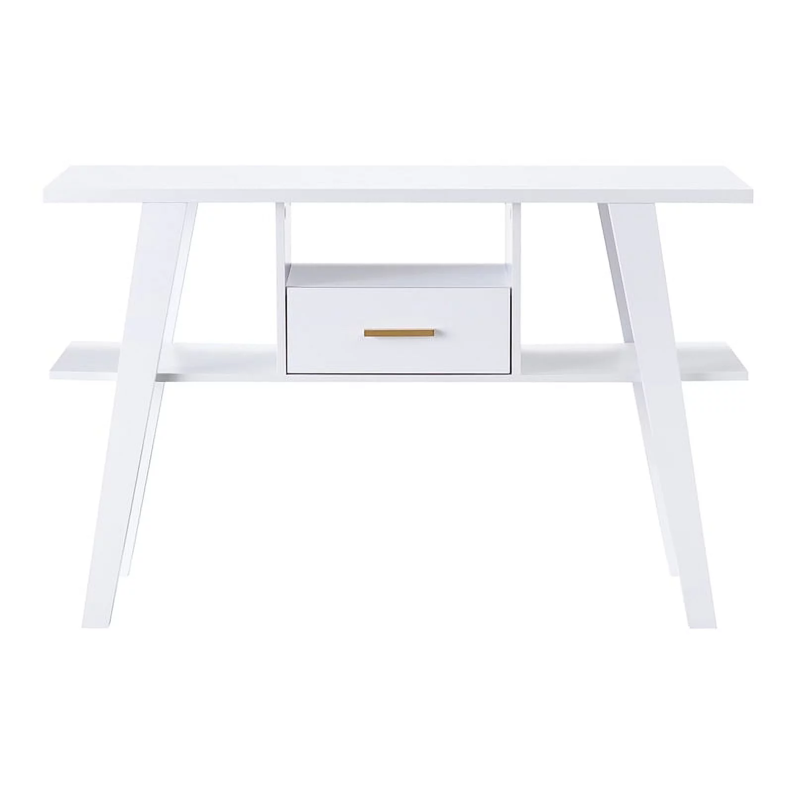 Furniture of America Nola Contemporary Wood 1-Drawer Console Table in White
