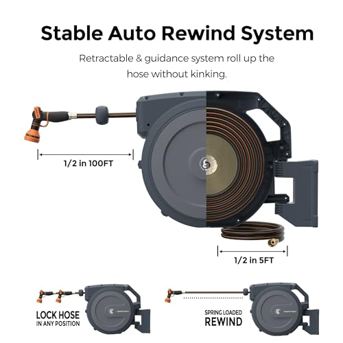 Giraffe Tools AW30 1/2MB Retractable Garden Hose Reel 1/2