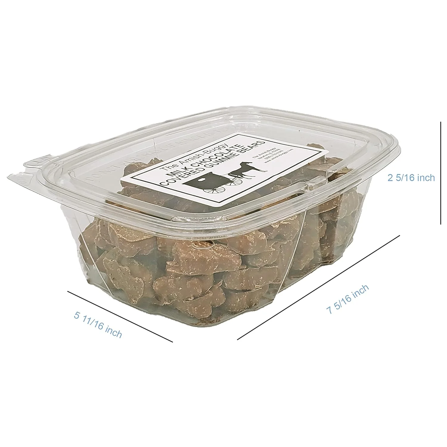 Premium Chocolate Candy (Chocolate Covered Gummi Bears 12 Oz. Tub (2 Count))