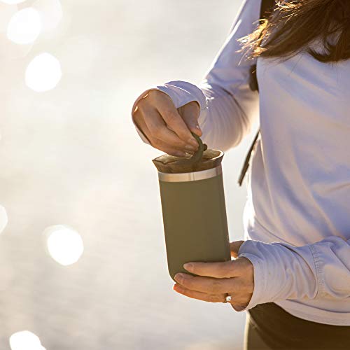 WACACO Octaroma Classico Vacuum Insulated Coffee Mug, Double-wall Stainless Steel Travel Tumbler With Drinking Lid, 6 fl oz (180ml), Carmine Red