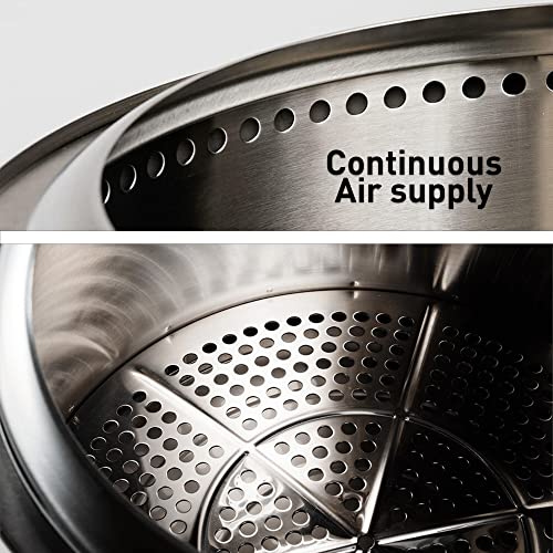 Solo Stove Bonfire Cast Iron Grill Cooking Bundle 2.0 | Smokeless Fire Pit, Stand, Grill & Hub, Wood Burning, Removable Ash Pan, Stainless Steel/Cast Iron, Height: 63 cm, Diameter: 44,5 cm, 20,3 kg