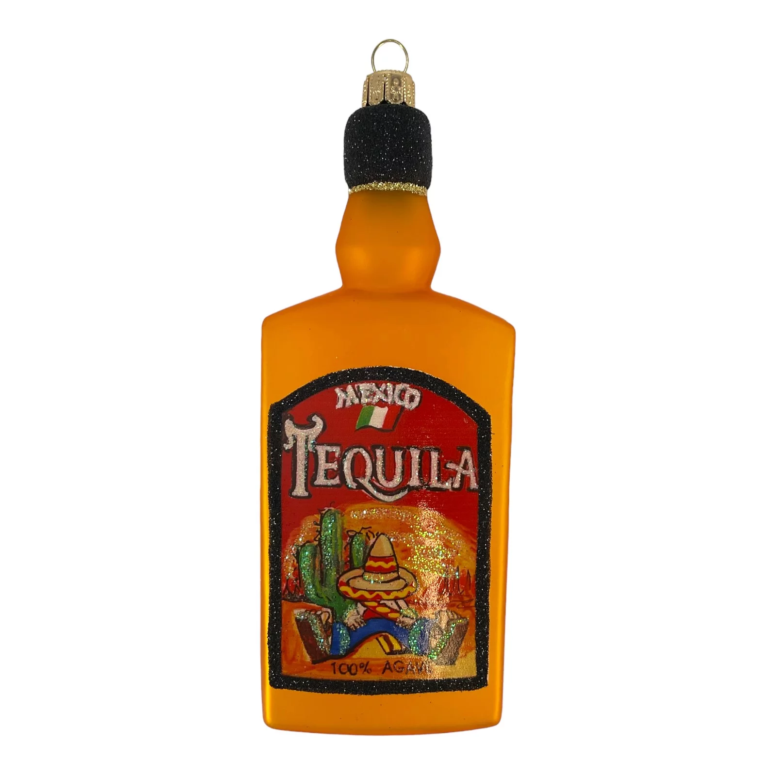 Mexican Tequila Bottle Polish Blown Glass Christmas Ornament  Tree Decoration