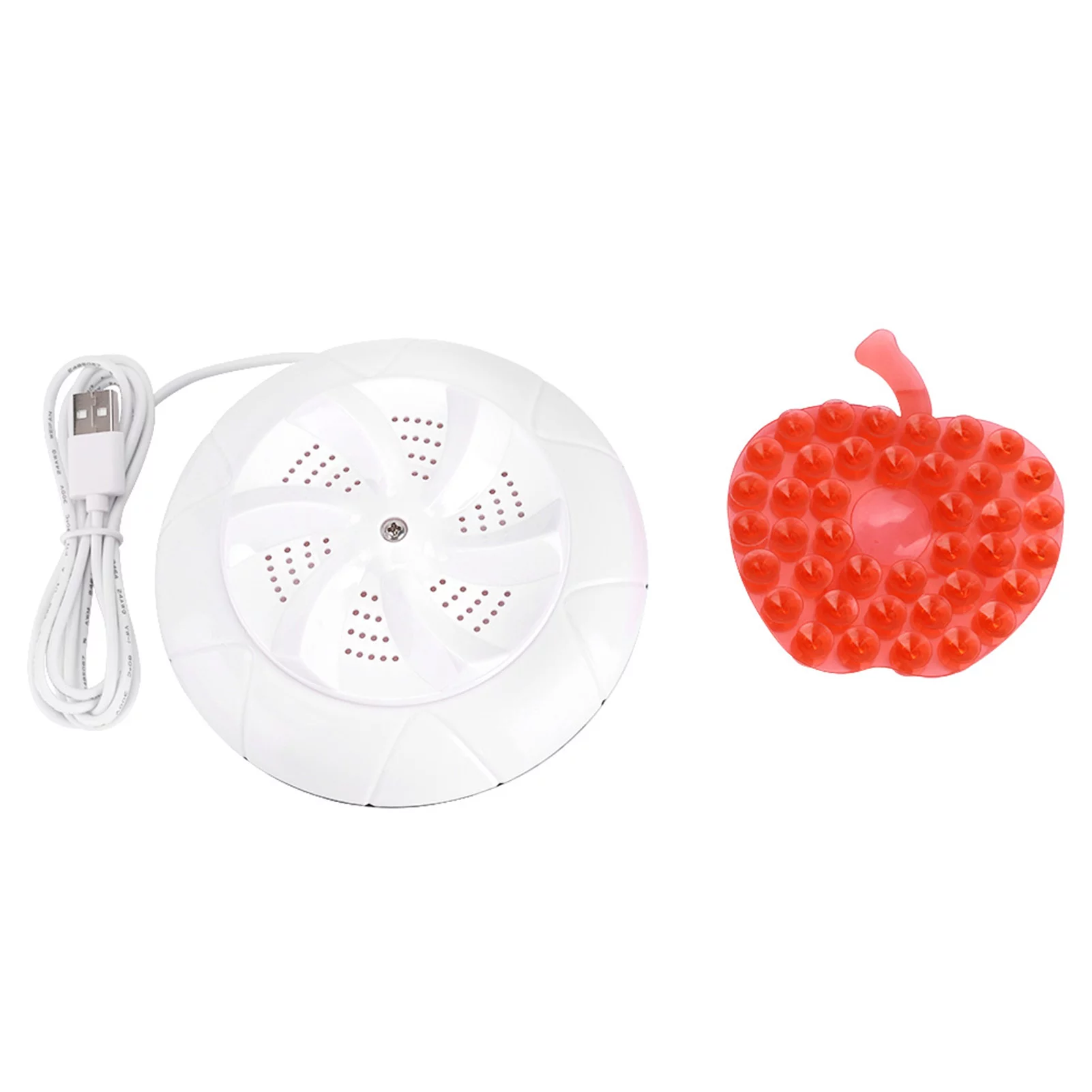 Nikou Mini Travel Portable Household Washing Machine - Ultrasound Turbo Washer for Laundry (White) - Compact and Efficient Cleaning On the Go