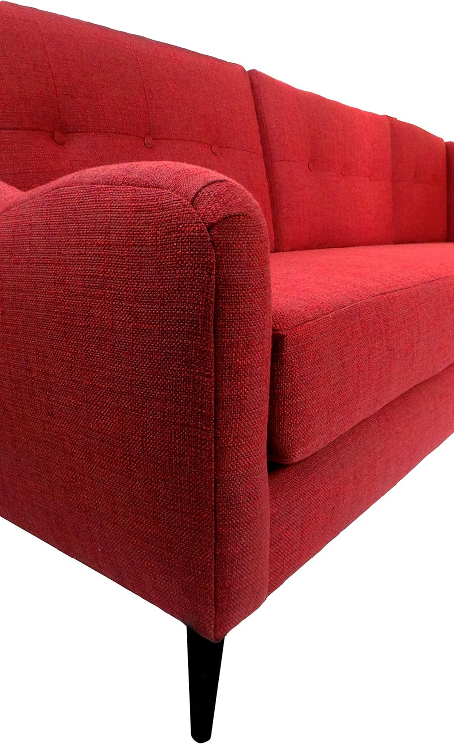 Red Mid-Century Sectional Sofa