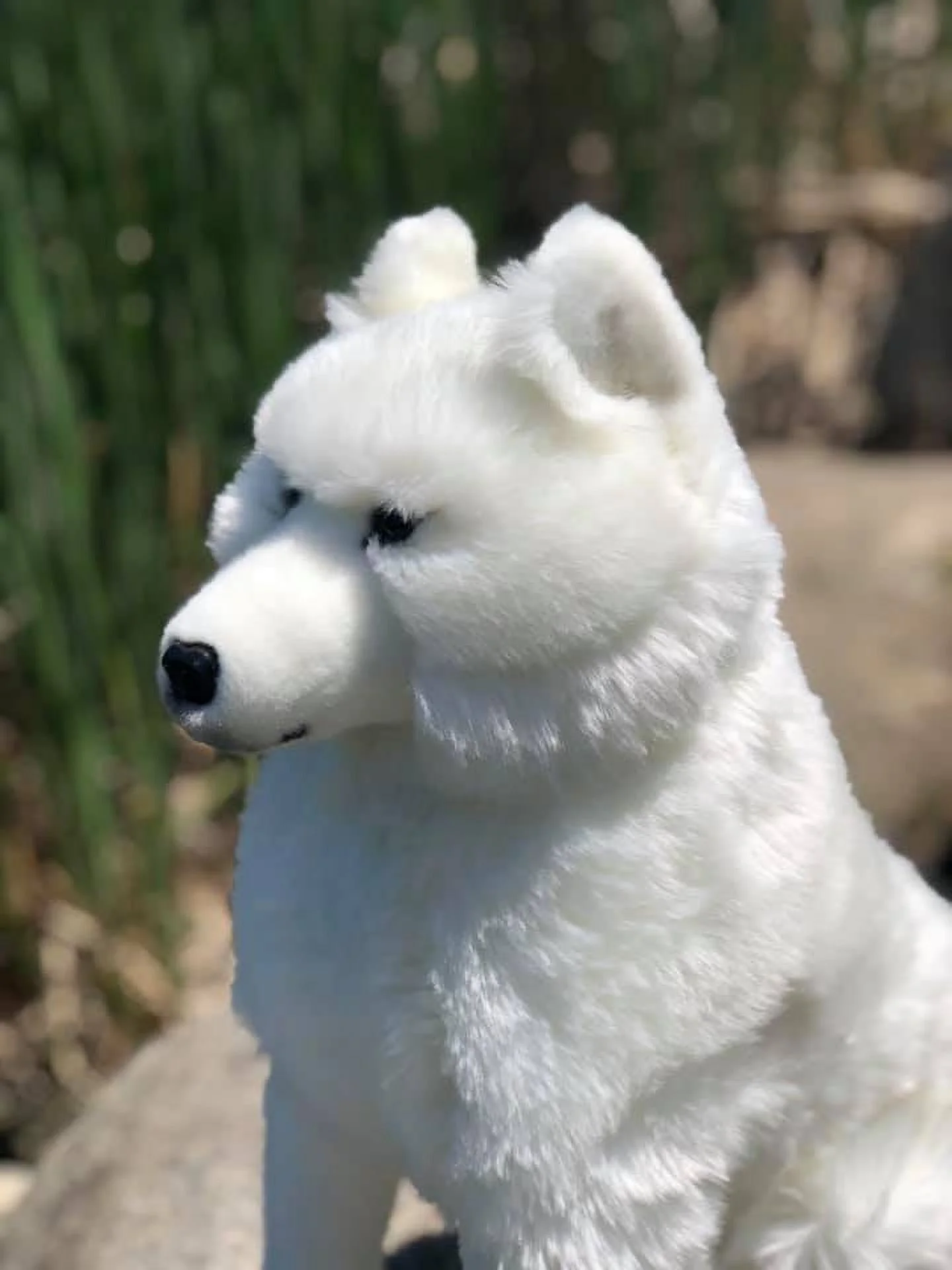 Auswella® Tomahawk™ Plush 20 Inch Sitting Artic Wolf - Plush Stuffed Animal Wolf