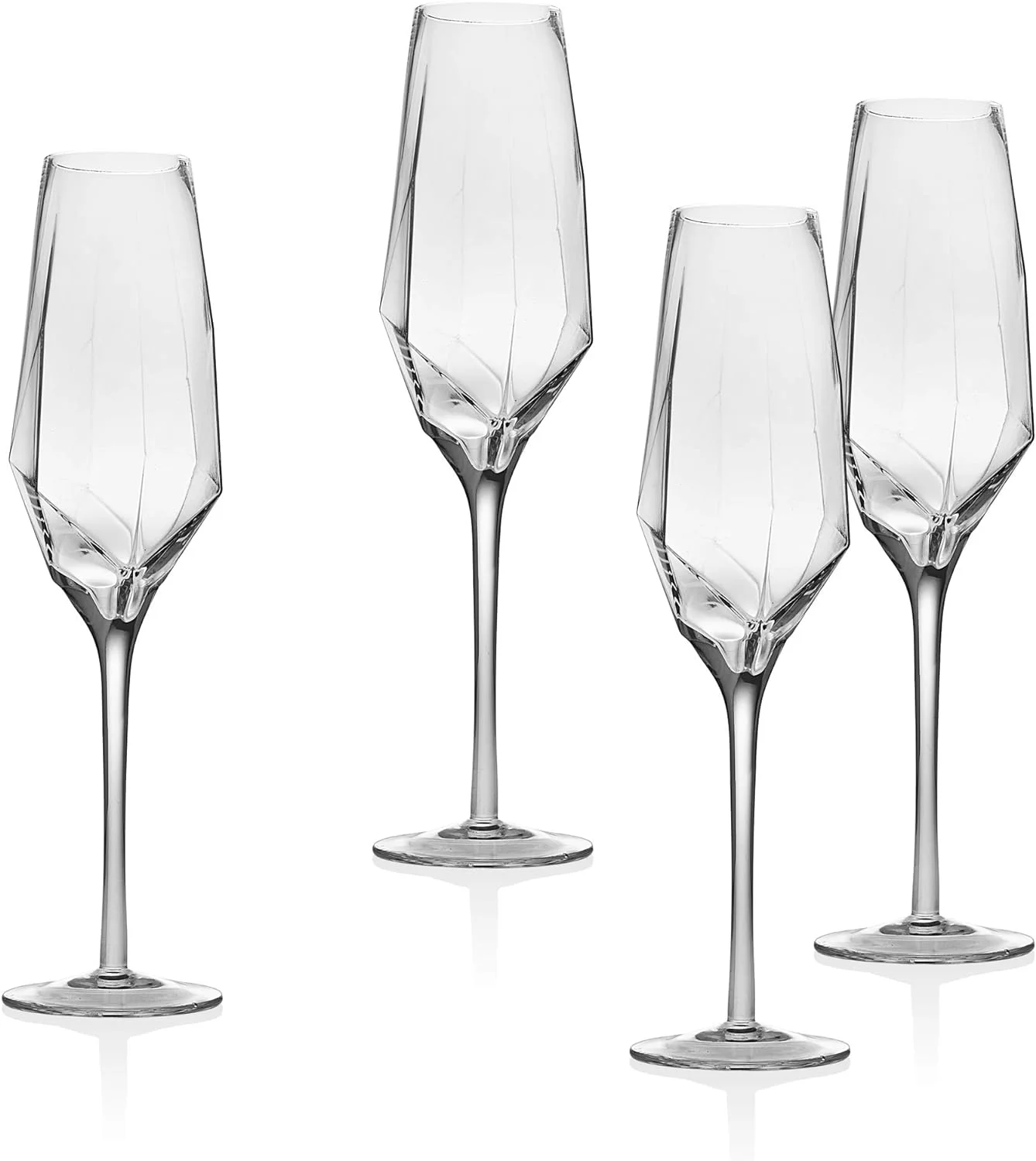 Champagne Flutes Beverage Glass Cup, Isla - 14 Oz, Set Of 4
